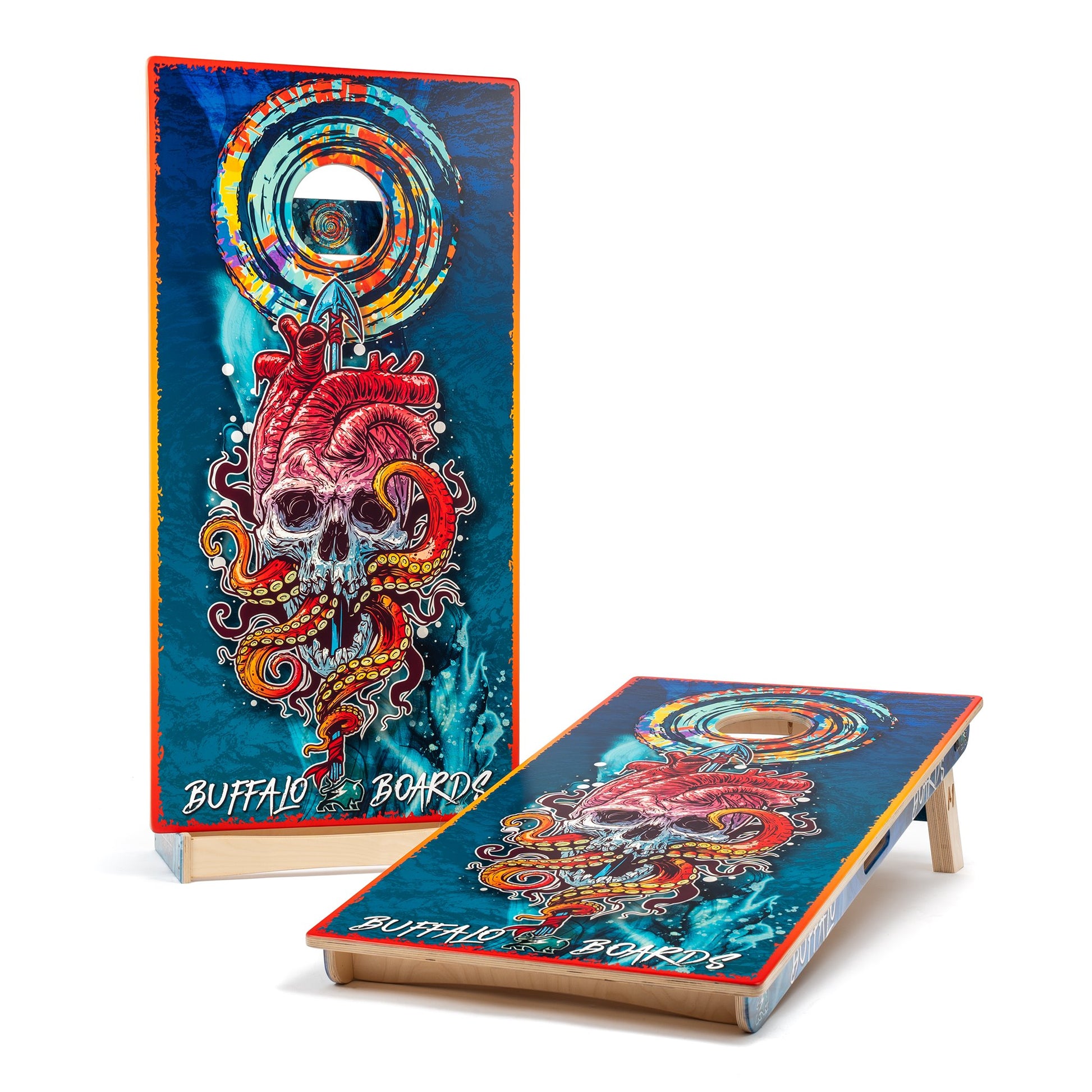 Full Print Buffalo Legends - Professional Cornhole Boards BOARD Buffalo Boards Davy Jones