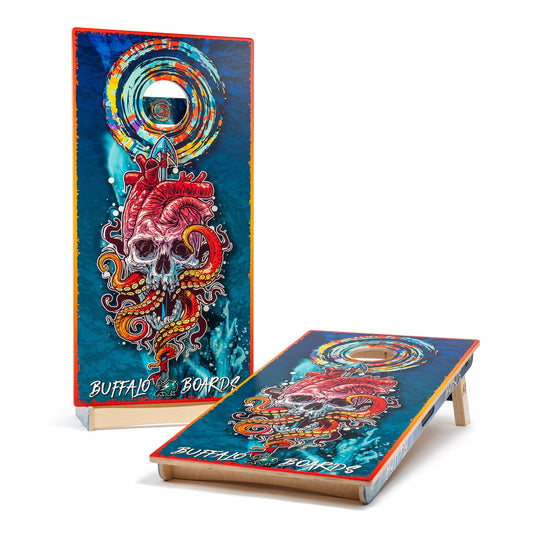 Full Print Buffalo Legends - Professional Cornhole Boards BOARD Buffalo Boards Davy Jones