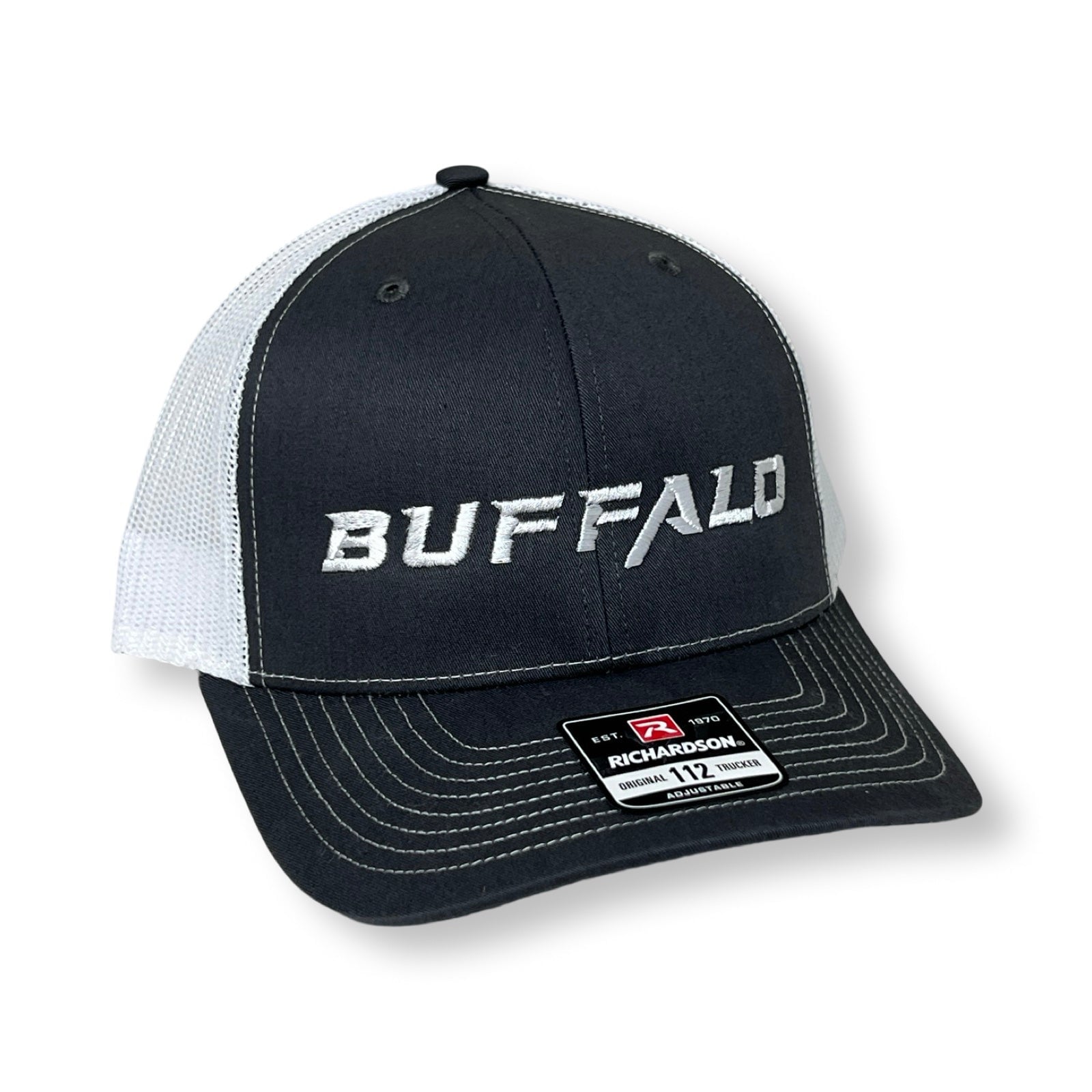 Buffalo Boards Hat - 112 Original Trucker Snap Back HAT Buffalo Boards Grey / White Mesh 