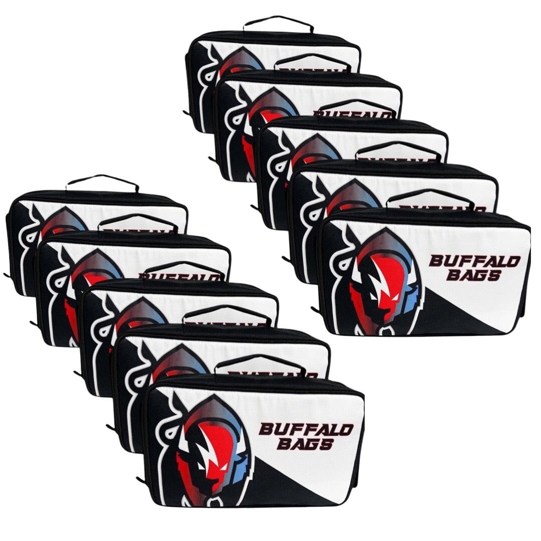Buffalo Sport - Cornhole Bag Storage Pouch - Holds 4 bags Buffalo Boards 10 Pack 