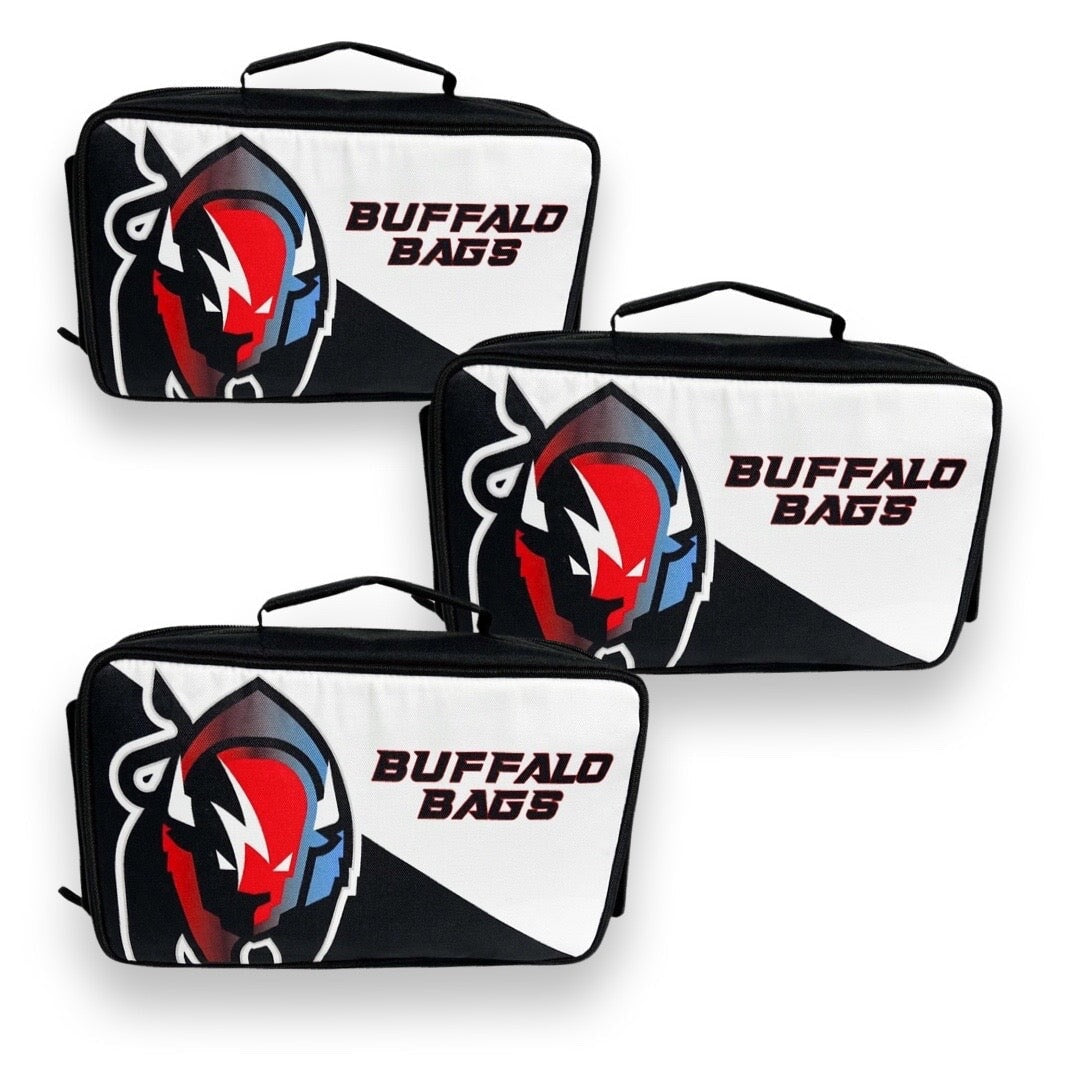 Buffalo Sport - Cornhole Bag Storage Pouch - Holds 4 bags Buffalo Boards 3 Pack 