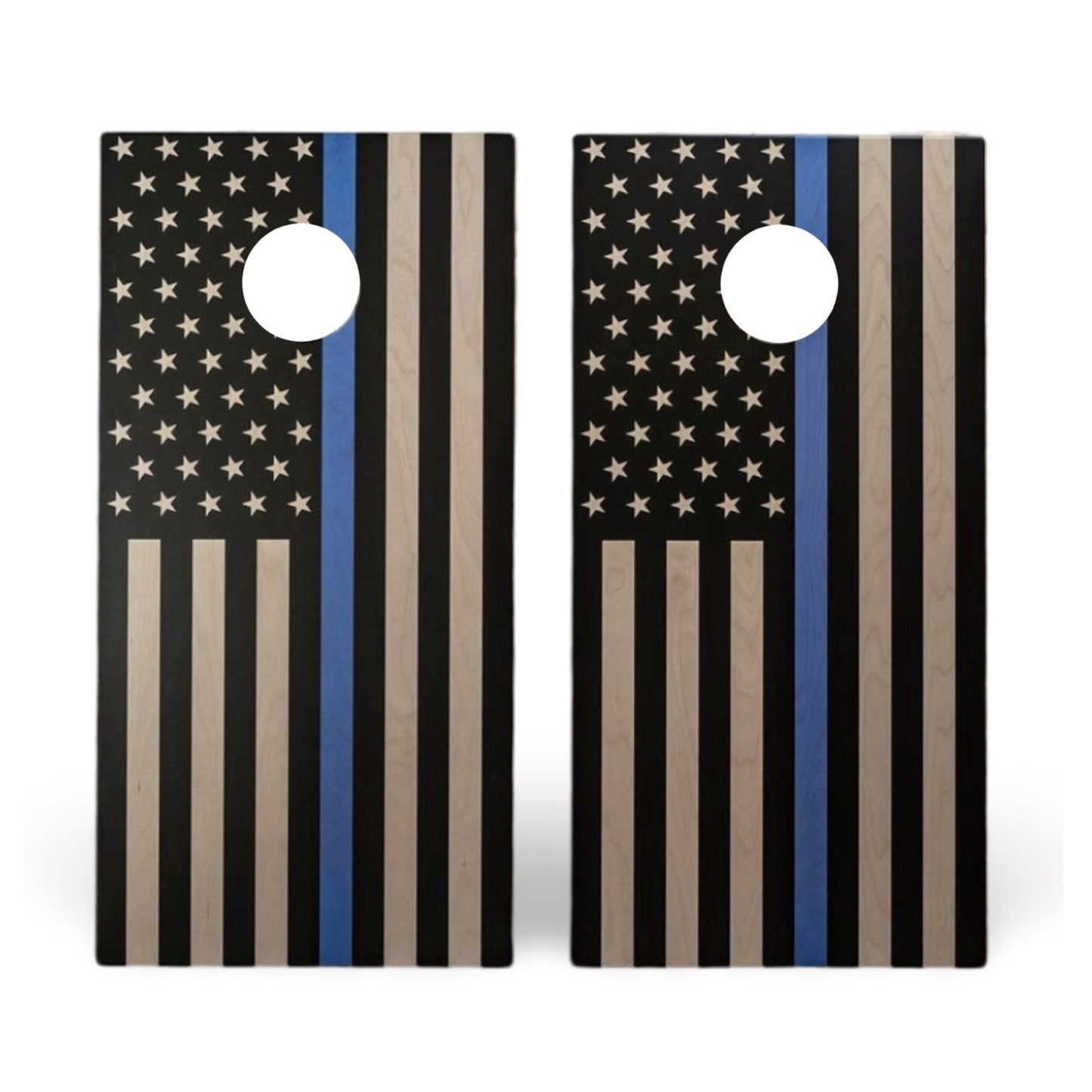 Buffalo - Thin Blue-Red Line Flags - Professional Regulation Cornhole Boards (Copy) BOARD Buffalo Boards Thin Blue Line 