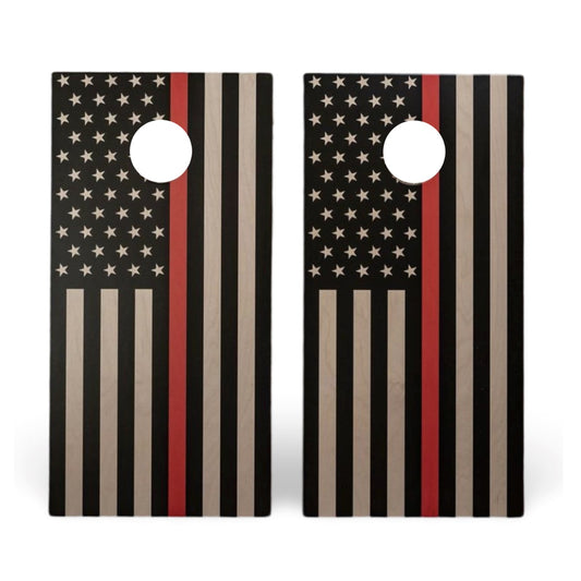 Buffalo - Thin Blue-Red Line Flags - Professional Regulation Cornhole Boards (Copy) BOARD Buffalo Boards Thin Red Line 