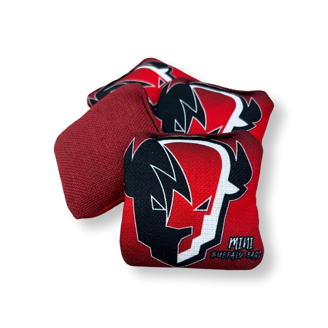 Mini Buffalo Cornhole Bags - 4 inch Size BAGS Buffalo Boards Red 