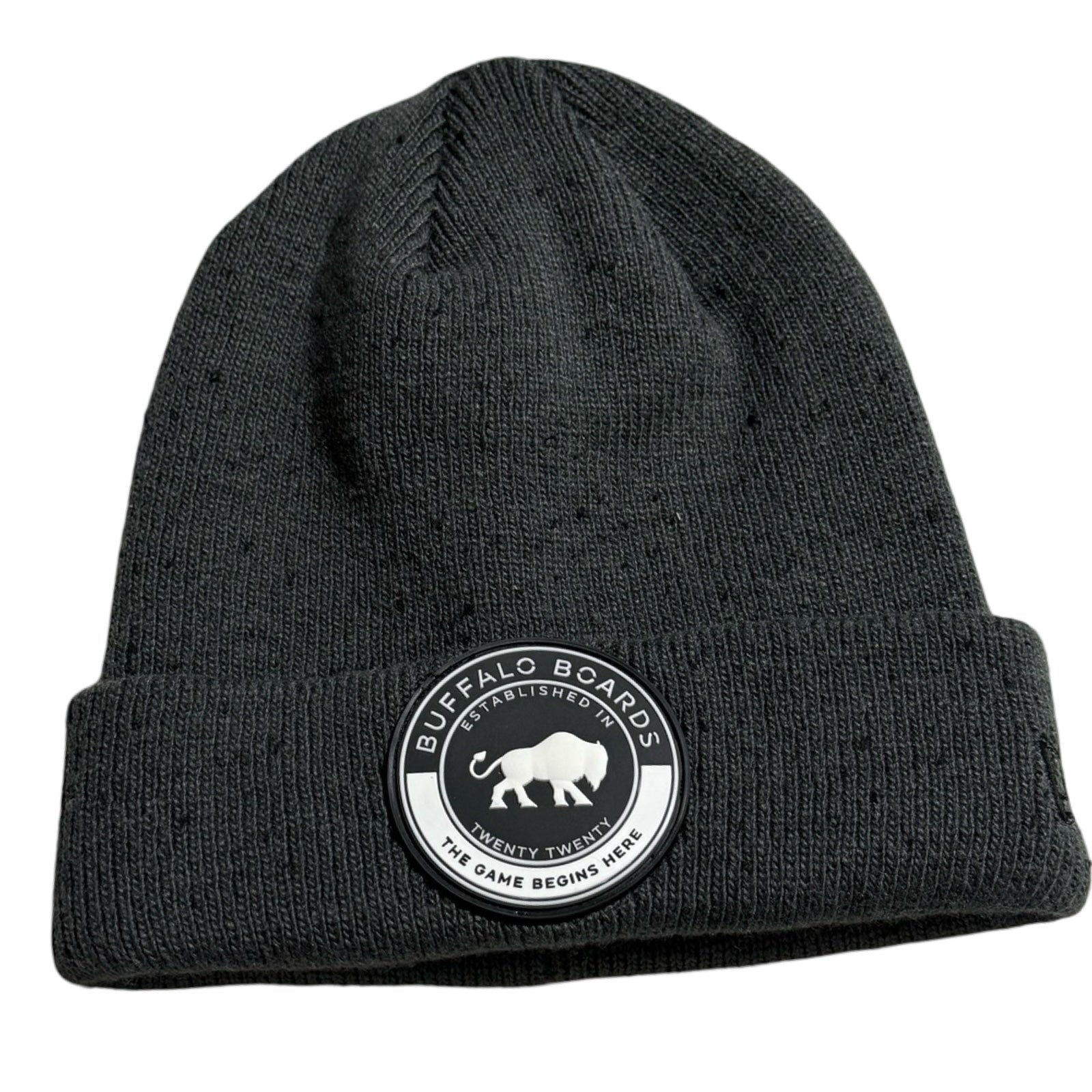 New Era Buffalo Beanies HAT Buffalo Boards GREY SPEC PVC Buffalo Medallion 