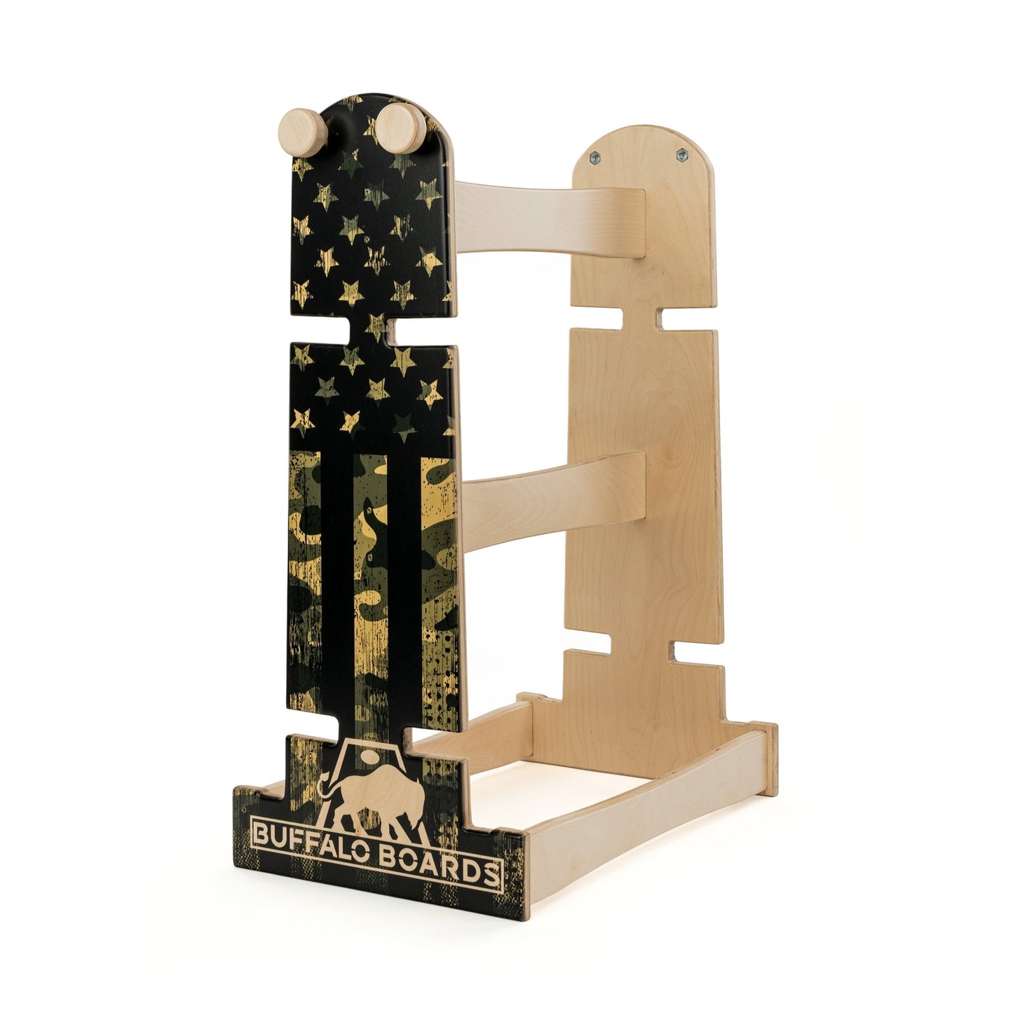 Buffalo Boards Pro Cornhole Board Stand - American Flags BOARD ACCESORIES Buffalo Boards GREEN CAMO 